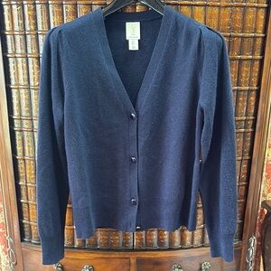 Cashmere Navy Blue Women's Sweater